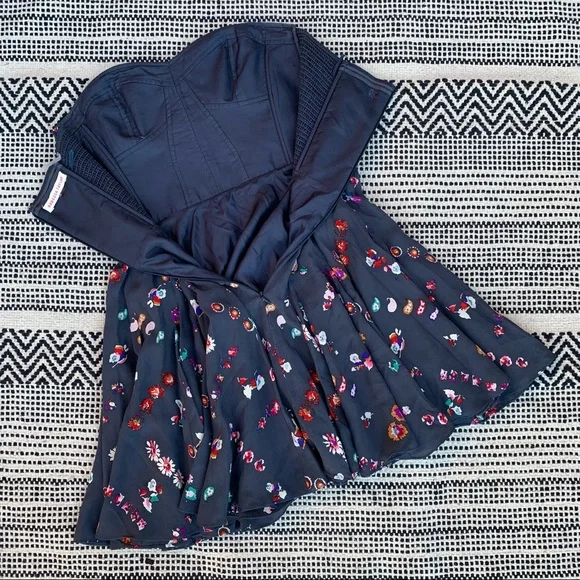 Rebecca Taylor 100% Silk Strapless Dress size 4 - Picture 4 of 7